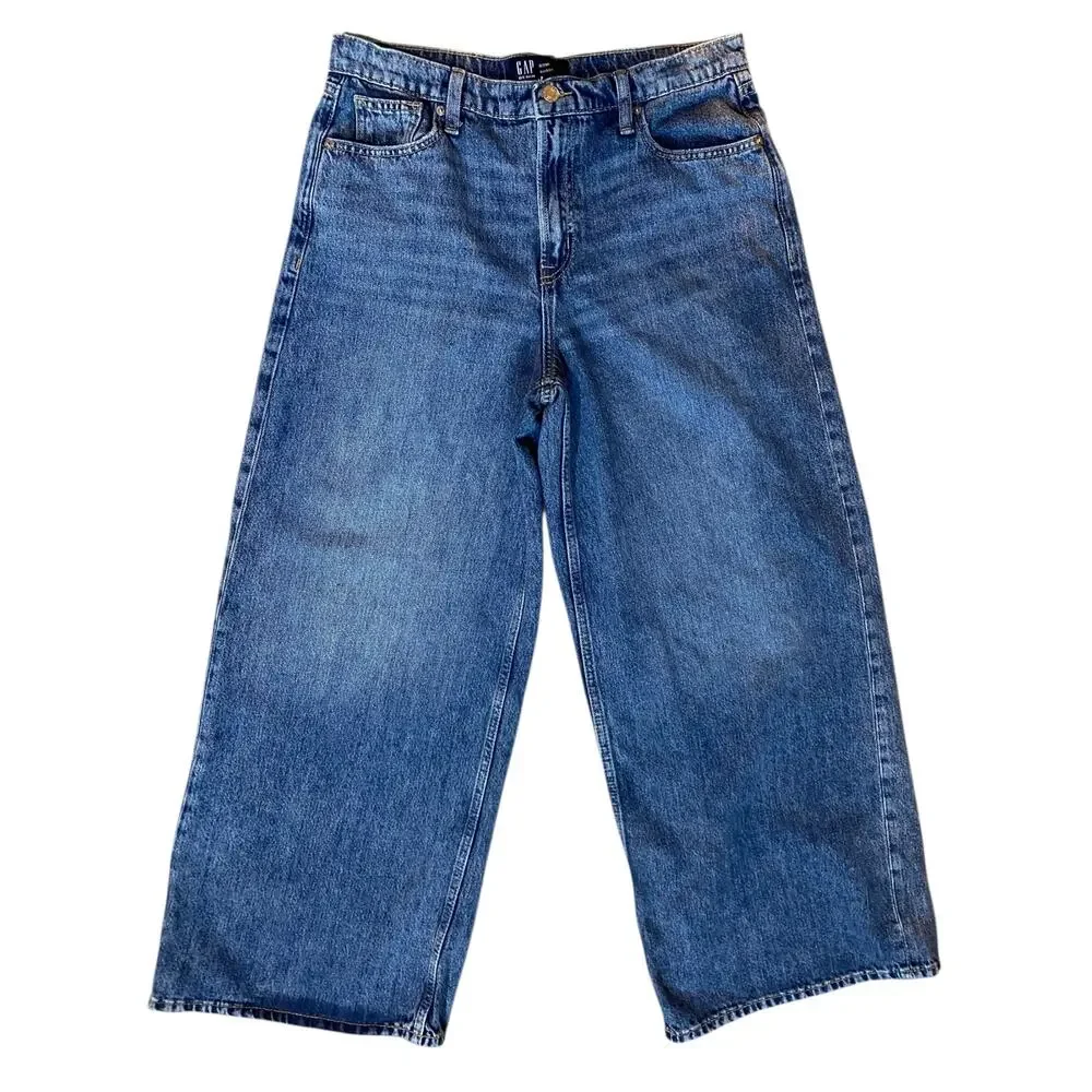 Gap Baggy Dani Jeans US 8/29 Regular Blue Dark Wash Denim Relaxed Fit NWOT 2025
